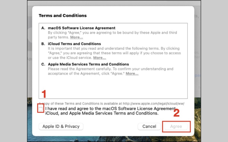 Hướng dẫn cách tạo iCloud mới trên macbook bước 5
