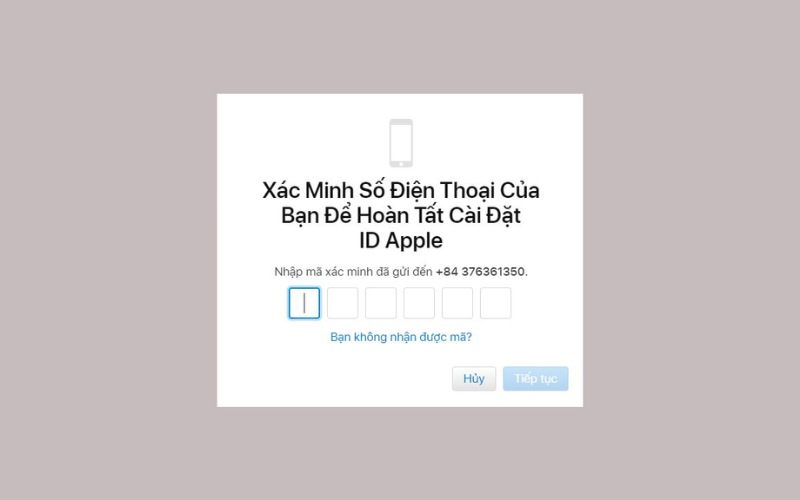 Hướng dẫn cách tạo iCloud mới trên website bước 5