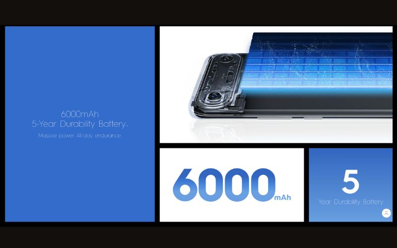 Pin 6000 mAh và sạc nhanh 60W