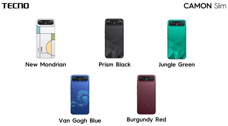 Tecno Camon 50 Slim có nhiều màu trẻ trung