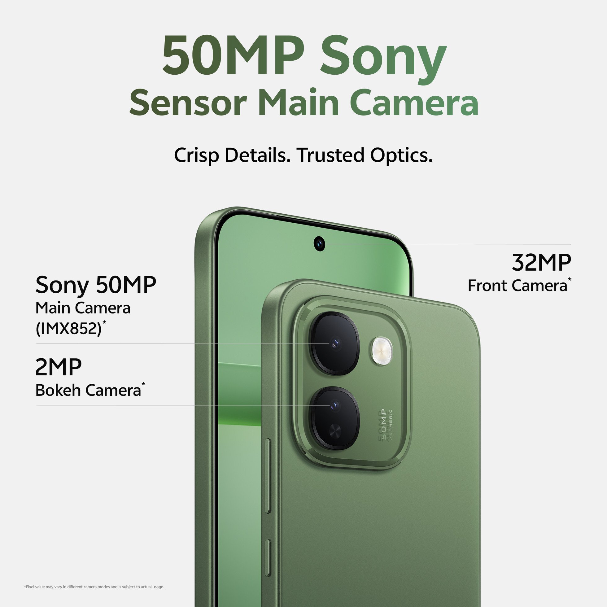 vivo S2 FE trang bị camera chính độ phân giải 50MP