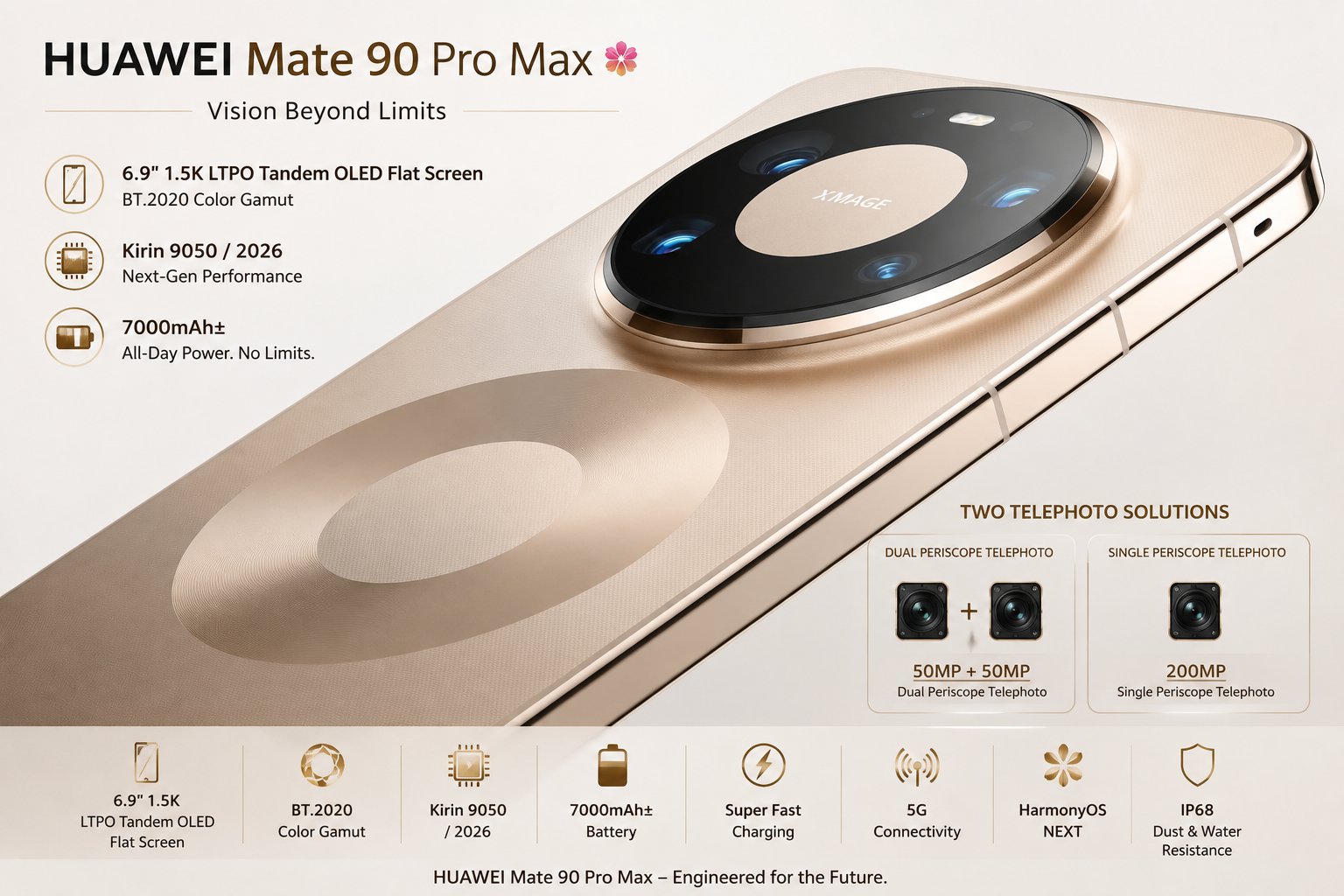 thông tin cấu hình Huawei Mate 90 Pro Max