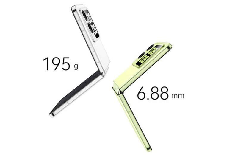 Nova Flip S mang phong cách thiết kế gập vỏ sò