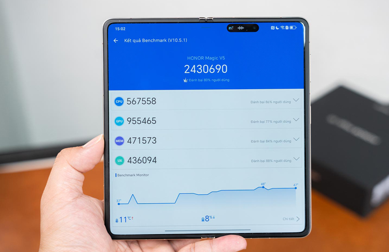 Honor Magic V5 được trang bị vi xử lý cao cấp nhất của Qualcomm là Snapdragon 8 Elite