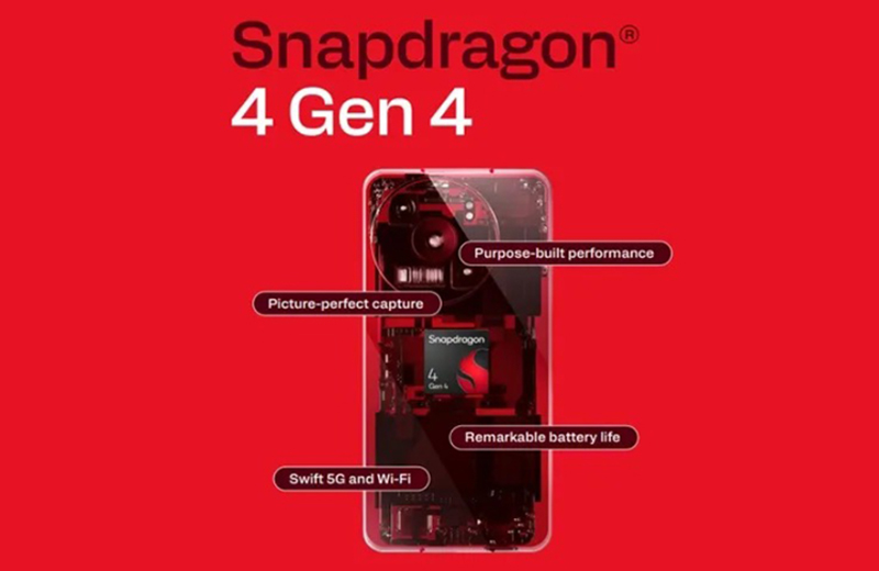 chip Snapdragon 4 Gen 4 kết hợp với RAM lên đến 8GB