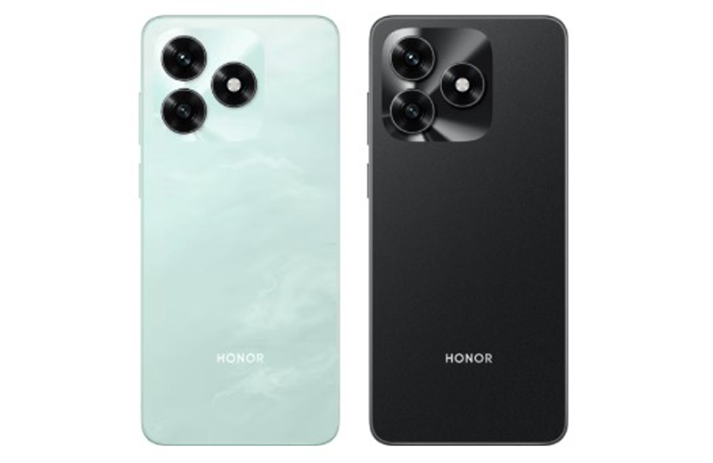 Honor X5c Plus có hai tùy chọn màu: Đen (Midnight Black) và Xanh (Ocean Cyan)