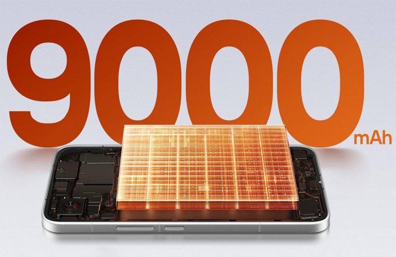 Dung lượng pin 9.000 mAh vượt trội