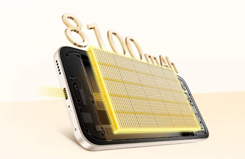 Viên pin dung lượng 8.100 mAh, hỗ trợ sạc nhanh 45W