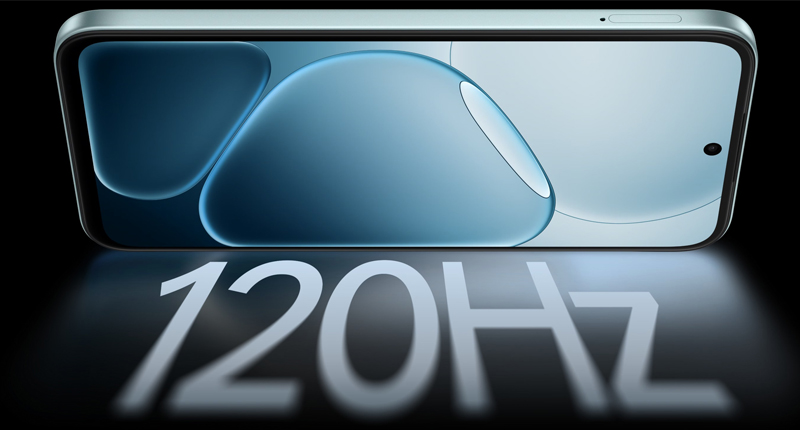 tấm nền lớn 6.75 inch với độ phân giải HD+, tần số quét 120Hz 