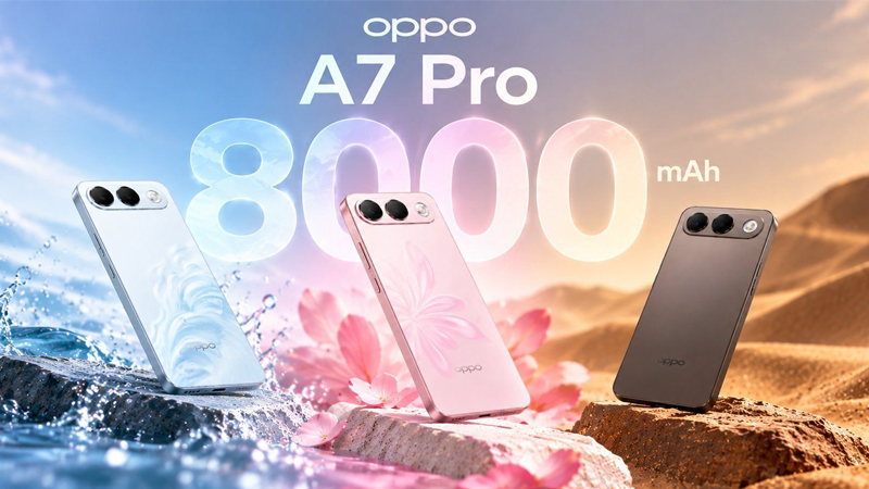 Pin 8000mAh, sạc nhanh 45W tiện lợi