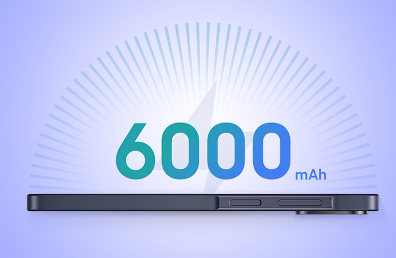 viên pin dung lượng lên đến 6.000mAh