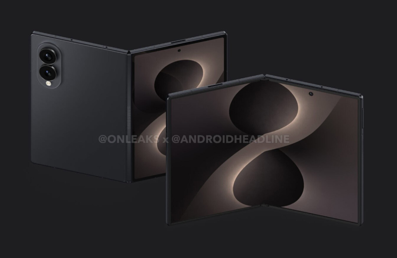 thiết kế thân máy rộng và thấp hơn so với Galaxy Z Fold