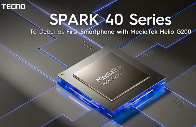 Spark 40 Pro Plus sử dụng chip Helio G200 từ MediaTek