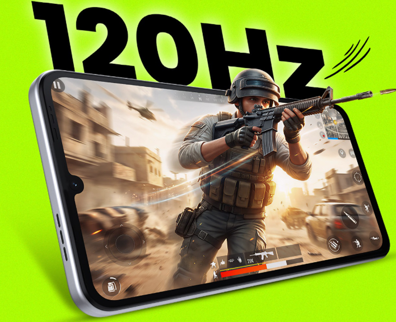 màn hình LCD rộng 6,75 inch, độ phân giải HD+ 120Hz