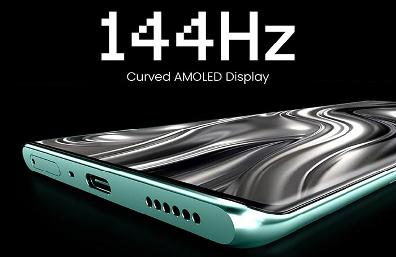 Màn hình AMOLED cong, tần số quét cao 144Hz