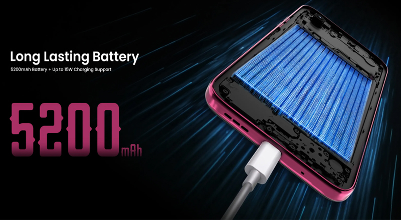 Pin 5200 mAh, hỗ trợ sạc nhanh 15W