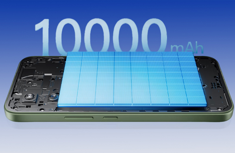 Viên pin 10.000 mAh, đáp ứng nhu cầu sử dụng đến 3 ngày