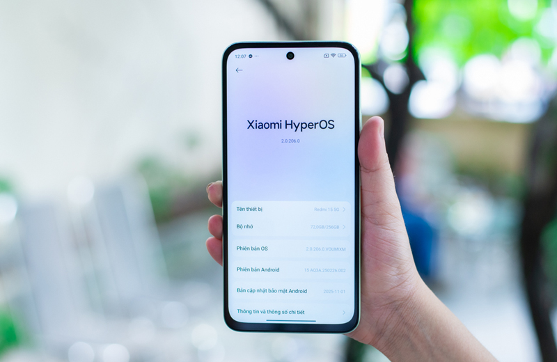 Redmi 15 5G Cũ chạy trên HyperOS 2