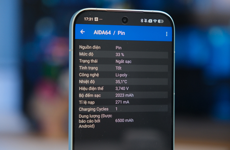 Pin lớn 6.500mAh, sạc siêu nhanh