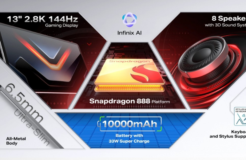 Infinix XPad GT dùng vi xử lý Snapdragon 888 