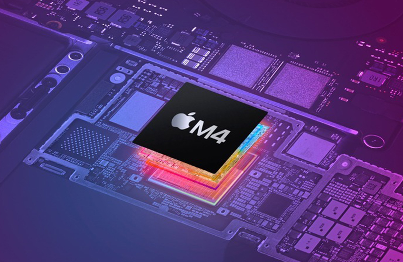Chip M4 8 nhân CPU mạnh mẽ, RAM 12GB 