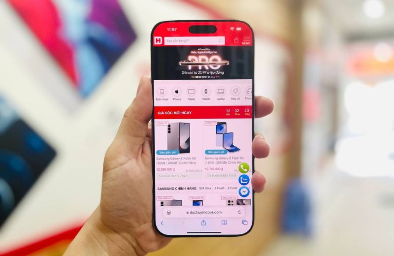 màn hình iphone 16 pro max có tần số 120hz