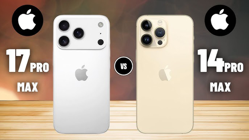 So sánh iPhone 17 Pro Max với iPhone 14 Pro Max