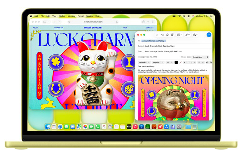 Màn hình Liquid Retina 13 inch sắc nét, độ sáng 500 nit 