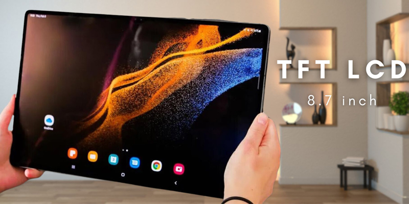 Màn hình LCD 8,7 inch, độ phân giải HD+, tần số quét 90 Hz