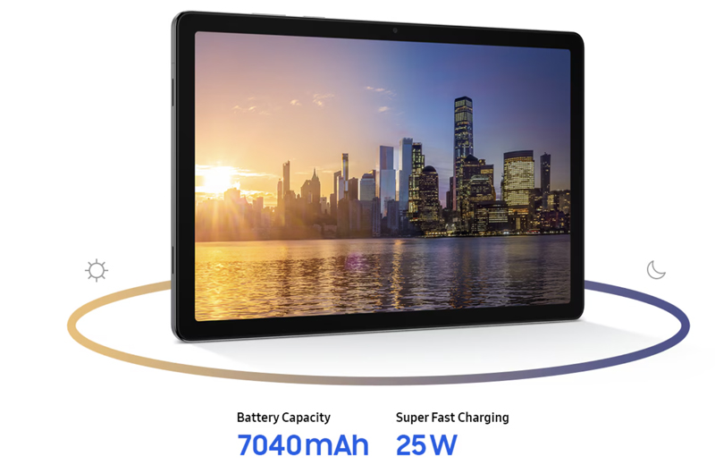 Galaxy Tab A11 Plus 5G có pin Li-Po dung lượng 7.040 mAh