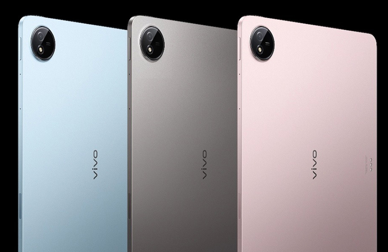 Vivo Pad 5 có ba tùy chọn màu sắc gồm: Xanh, Xám và Hồng