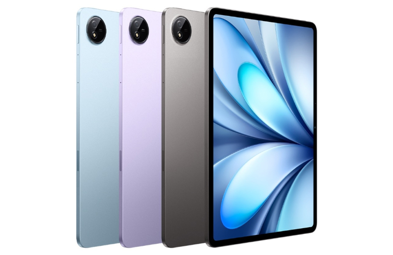 vivo Pad 5e với 3 lựa chọn màu sắc: xanh, tím và xám
