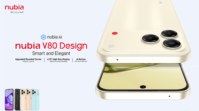 Nubia V80 Design ra mắt