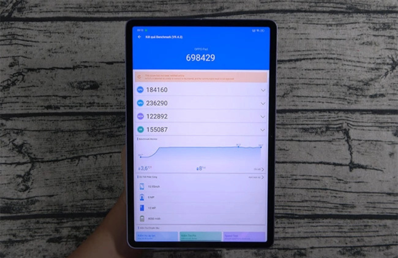 đánh giá hiệu năng oppo pad 