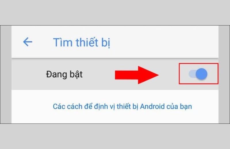 tìm thiết bị