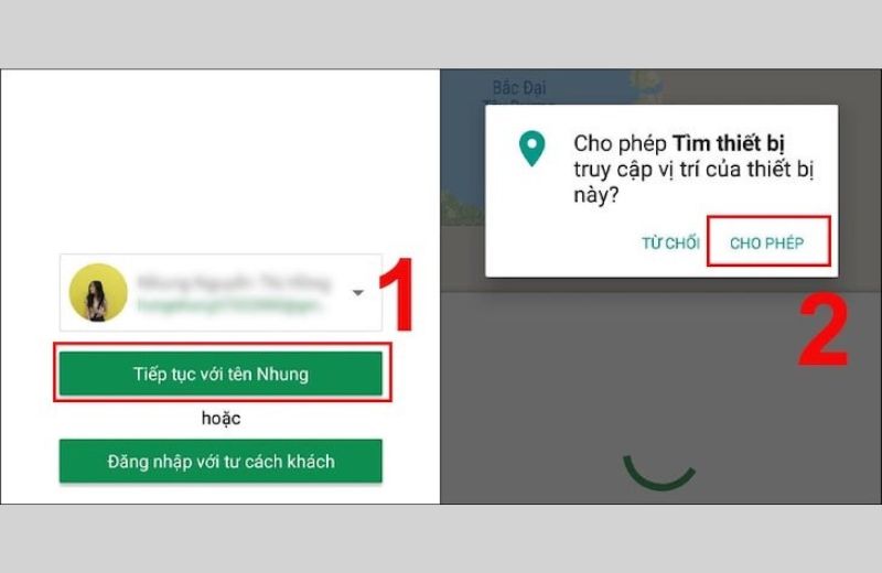 mở ứng dụng Find My Device