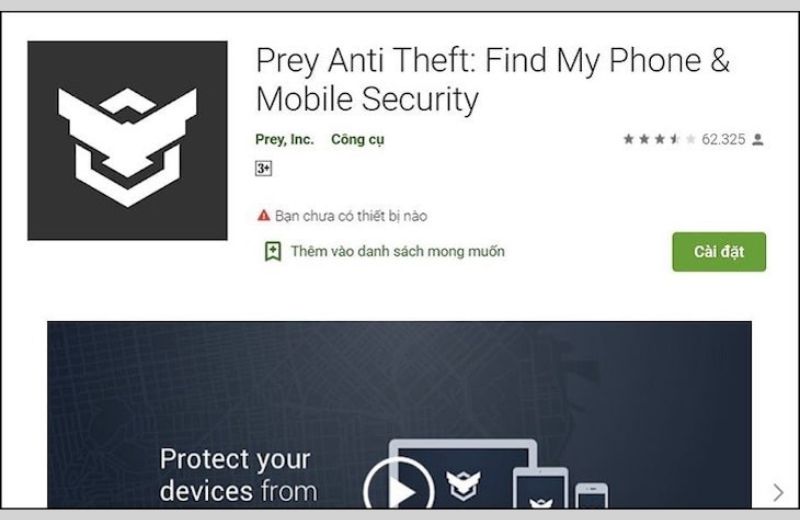 ứng dụng prey anti theft 