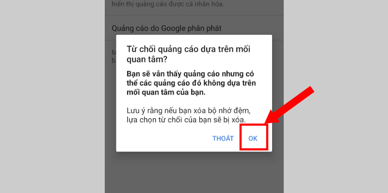 hoàn thành chặn quảng cáo trên điện thoại android 