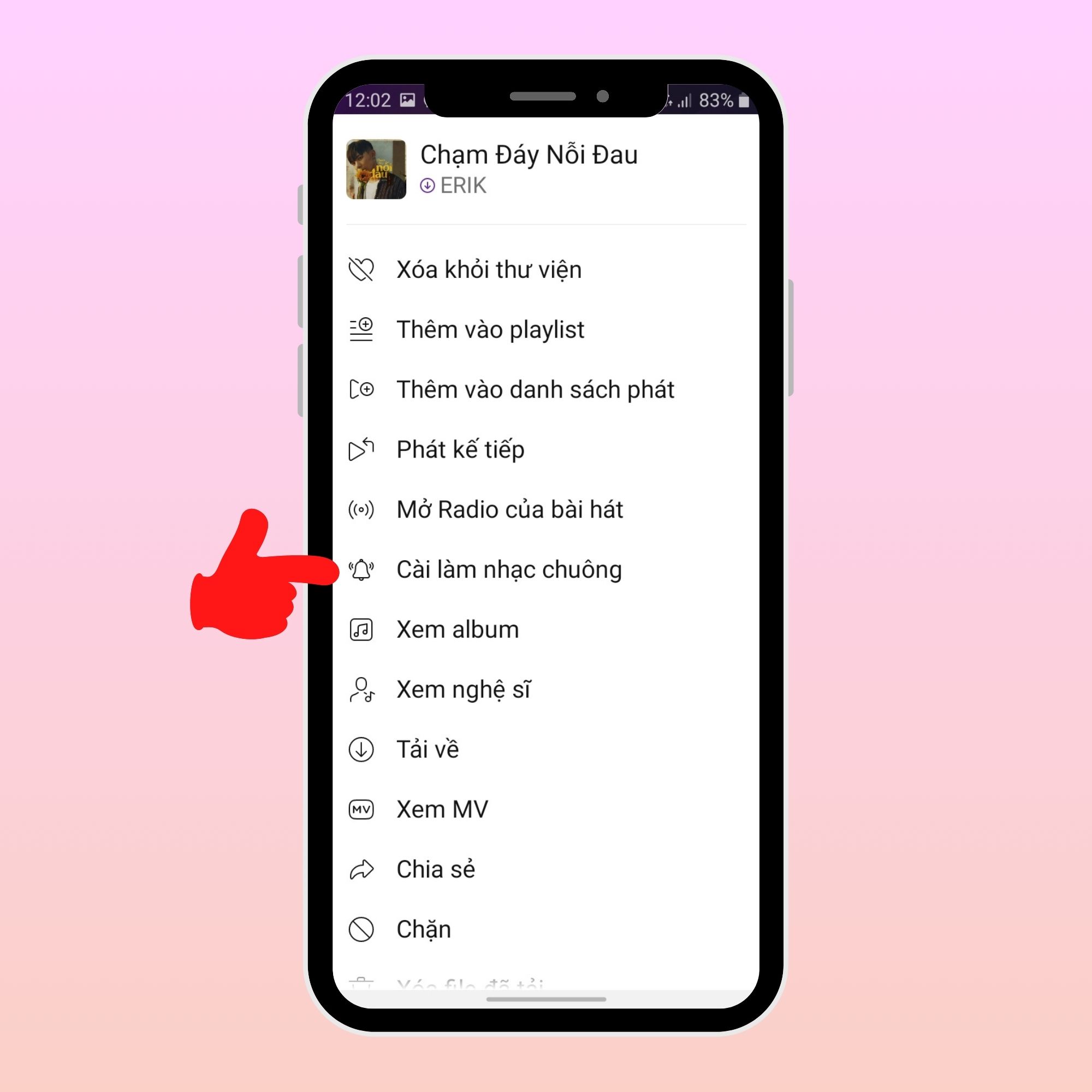 nhạc chuông điện thoại samsung giao diện