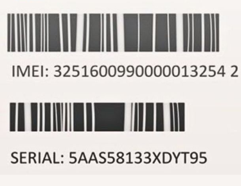 check số IMEI ở mặt ngoài hộp điện thoại