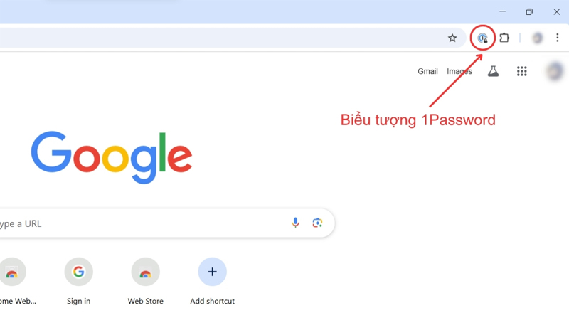 biểu tượng của trình quản lý mật khẩu hiện lên