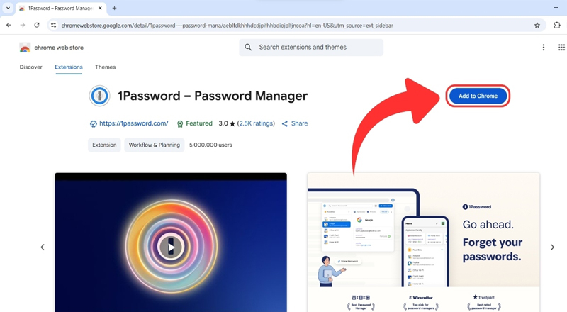 cách cài đặt và thiết lập 1Password trên trình duyệt