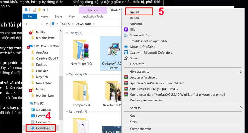 chọn vào “install” và làm theo các hướng dẫn