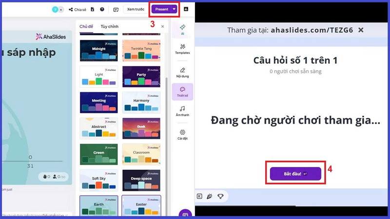 Chờ người chơi tham gia