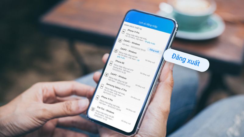 đăng xuất các thiết bị đã đăng nhập Zalo