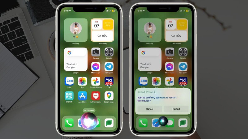 cách khởi động lại iPhone qua siri
