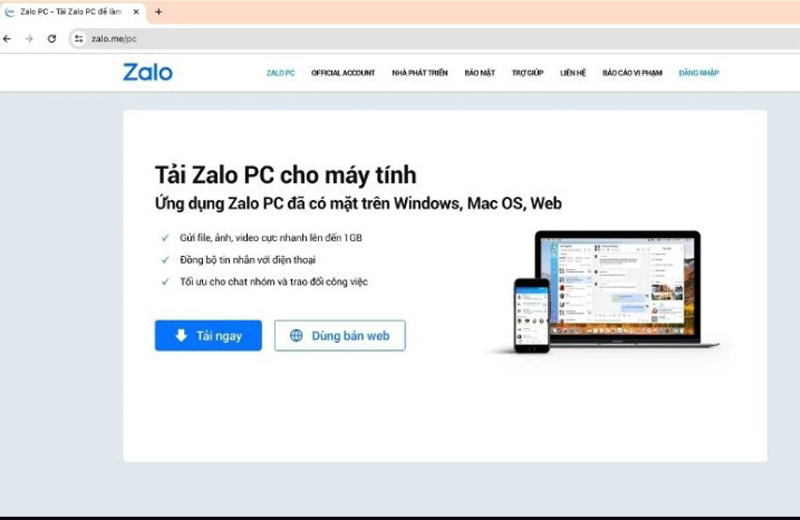 theo dõi Zalo qua số điện thoại bằng pc