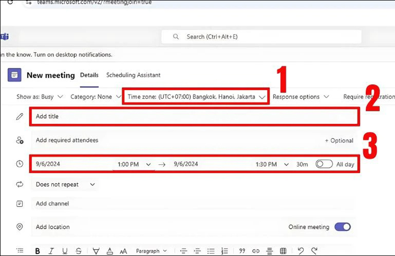 thiết lập các cài đặt