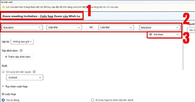 Điền một số mục, sau đó chọn nút Lưu để hoàn tất 