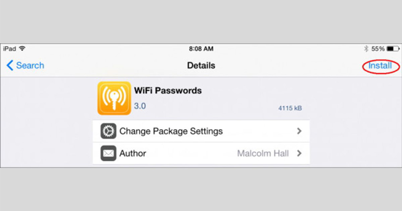 cách xem lại mật khẩu Wifi trên iPhone đã jailbreak